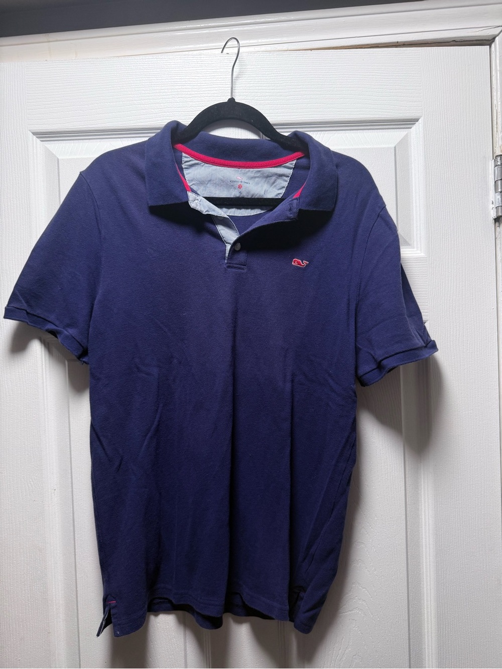 Vineyard Vines for Target Men's Dark Blue Polo with Red Trim